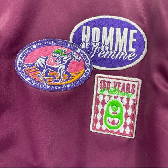 Homme + Femme x White Claw windbreaker claw breaker jacket purple green patches - Picture 3 of 10